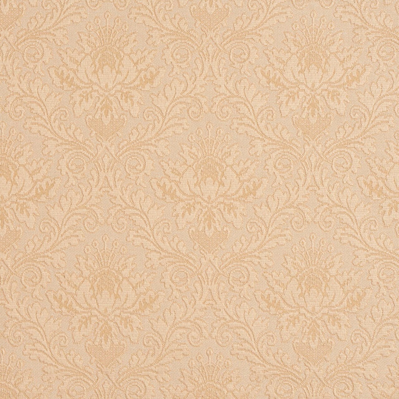 Natural/Cameo - White & Ivory Damask Upholstery Fabric 54 Inches"